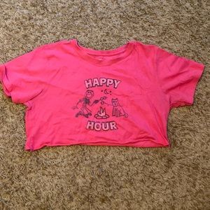 Cropped Happy Hour T Shirt